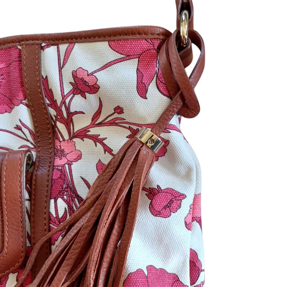 Isaac Mizrahi Pink Floral‎ Shoulder Bag - Picture 2 of 7